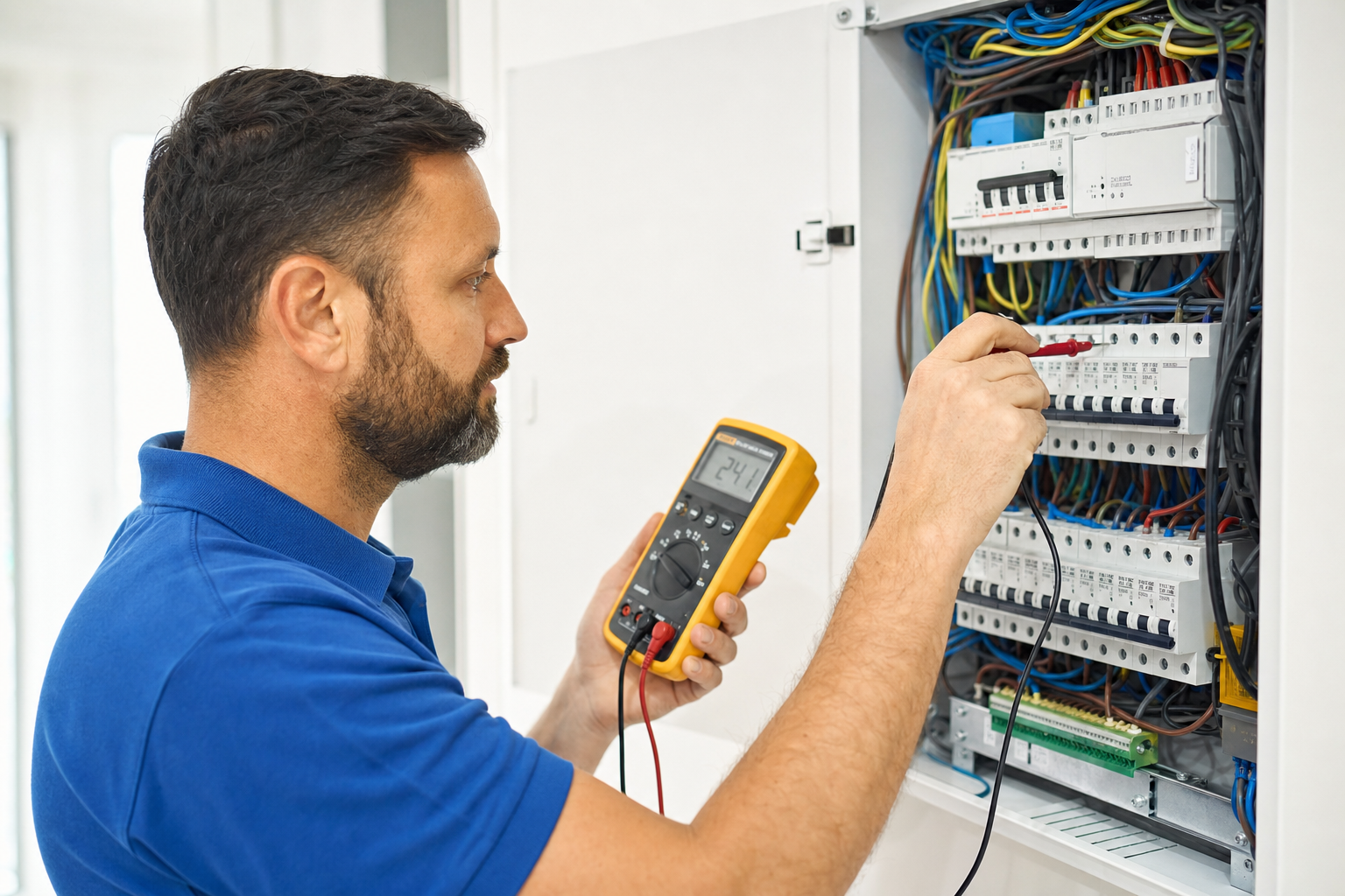 Elektricien aan het werk in Haarlem
